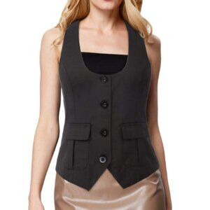 Kancy Kole Black Tailored Waistcoat Small